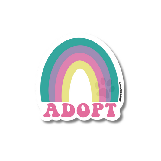 "Adopt" Rainbow Sticker