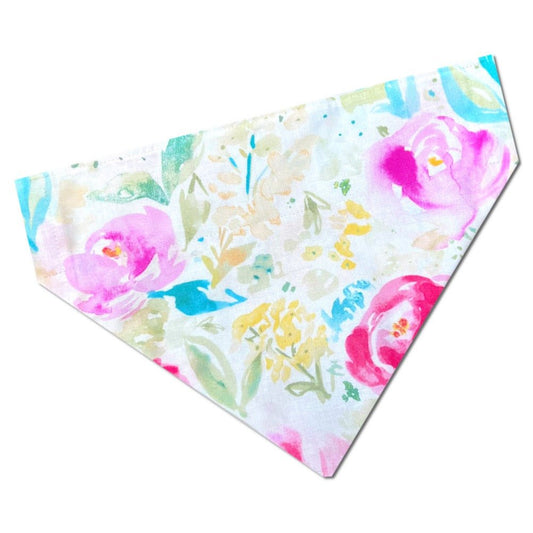 Watercolor Blooms Bandana - The Paw Pack Goods